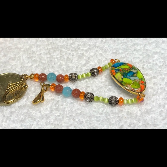 Stunning yellow and orange beaded bracelet - Picture 6 of 10